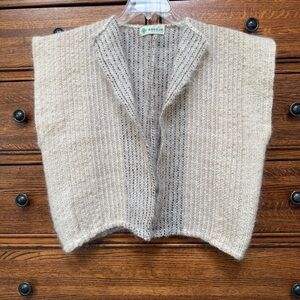 Vintage Woven Wool & Mohair Vest Shrug